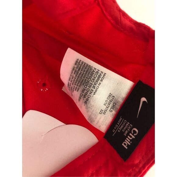 Nike Swoosh Child Strapback Baseball Hat Size 4/7- University Red - Picture 6 of 6